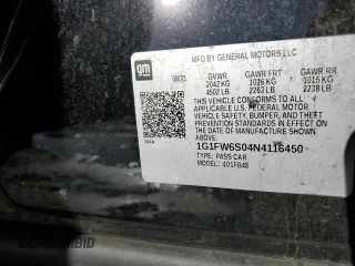 2022 Chevrolet Bolt EV 1LT with VIN 1G1FW6S04N4116450, listed as a Copart auction lot 45742553 with 28,157 mi miles. Bid and sale history available at carsss.com. Image 13.