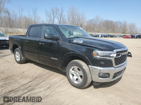 2025 Ram 1500 Big Horn with VIN 1C6SRFFP3SN584185, listed as a Copart auction lot 53614315 with 19,498 mi miles and Clean Title. Bid and sale history available at carsss.com. Image 4.