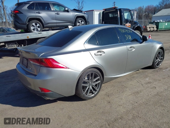 2017 Lexus IS with VIN JTHCM1D21H5023173, listed as a IAAI auction lot 41824224 with 138,629 mi miles. Bid and sale history available at carsss.com. Image 4.