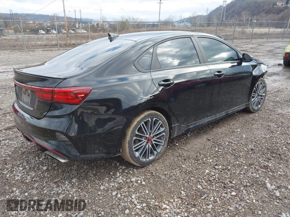 2023 Kia Forte GT with VIN 3KPF44AC4PE607003, listed as a IAAI auction lot 41628064 with 33,844 mi miles and . Bid and sale history available at carsss.com. Image 4.