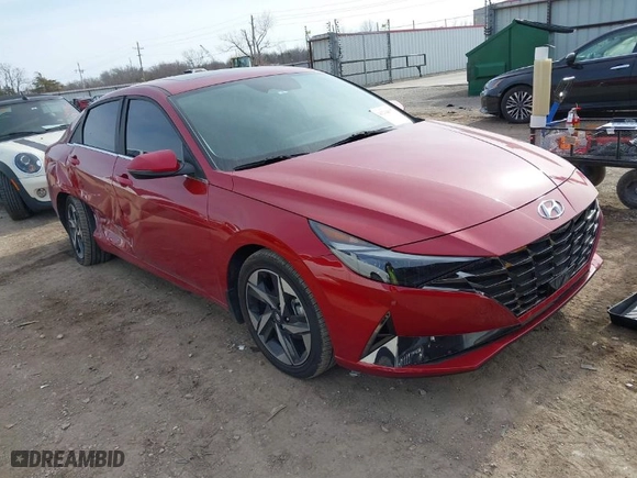 2023 Hyundai Elantra Hybrid Limited with VIN KMHLN4AJ8PU050513, listed as a IAAI auction lot 41234807 with 17,464 mi miles. Bid and sale history available at carsss.com. Image 1.
