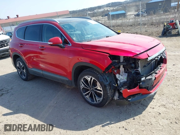 2020 Hyundai Santa Fe Limited with VIN 5NMS5CAA7LH222221, listed as a IAAI auction lot 41775537 with 64,519 mi miles. Bid and sale history available at carsss.com. Image 1.