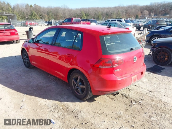 2016 Volkswagen Golf TSI SE z VIN 3VW217AU8GM021151, wystawiony jako IAAI lot #41784822 z przebiegiem 104 973 mil mil oraz . Historia ofert i sprzedaży dostępna na DreamBid. Obrazek 3.