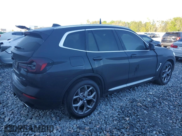 2022 BMW X3 sDrive30i with VIN WBX47DP03NN141698, listed as a Copart auction lot 48747865 with 36,094 mi miles and Non Repairable. Bid and sale history available at DreamBid. Image 3.