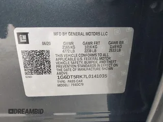 2020 Cadillac CT5 Premium Luxury with VIN 1G6DT5RK7L0141035, listed as a IAAI auction lot 41849703 with 52,712 mi miles and . Bid and sale history available at DreamBid. Image 9.