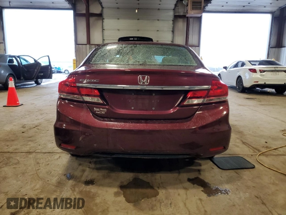 2015 Honda Civic EX-L with VIN 2HGFB2F93FH501458, listed as a Copart auction lot 52144305 with Not Provided miles and Salvage Title. Bid and sale history available at carsss.com. Image 6.