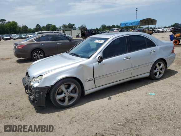 2006 Mercedes-Benz C 230 Sport with VIN WDBRF52H56F783116, listed as a Copart auction lot 57958845 with 122,840 mi miles and Salvage title. Bid and sale history available at DreamBid. Image 1.