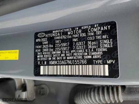 2022 Hyundai Kona Electric SEL with VIN KM8K33AG7NU155766, listed as a Copart auction lot 49143763 with 21,623 mi miles. Bid and sale history available at carsss.com. Image 13.