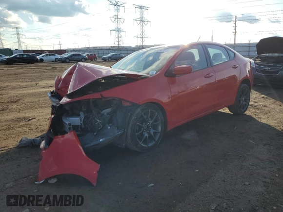 2016 Dodge Dart SE with VIN 1C3CDFAA4GD703989, listed as a Copart auction lot 46903015 with 165,134 mi miles and Salvage Title. Bid and sale history available at carsss.com. Image 1.
