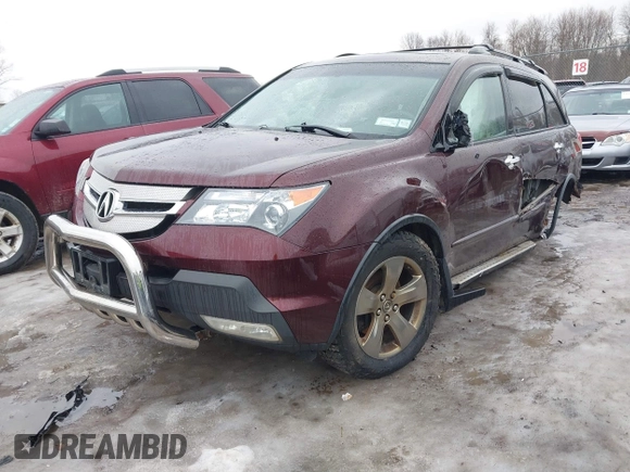 2009 Acura MDX Sport/Pwr Tail Gate with VIN 2HNYD28709H504992, listed as a IAAI auction lot 41683388 with 206,747 mi miles. Bid and sale history available at carsss.com. Image 2.