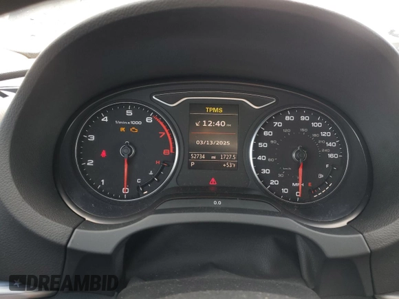 2015 Audi A3 1.8T Premium Plus with VIN WAUCCGFF9F1006484, listed as a Copart auction lot 47121045 with 52,734 mi miles and Salvage Title. Bid and sale history available at carsss.com. Image 9.