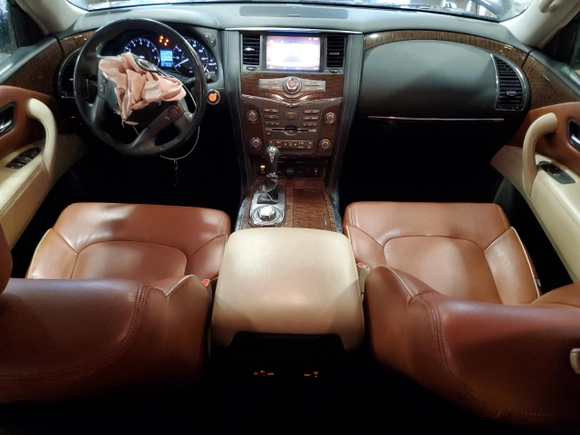 2018 Nissan Armada SV with VIN JN8AY2NC3J9551374, listed as a Copart auction lot 43042155 with 102,472 mi miles and Salvage Title. Bid and sale history available at carsss.com. Image 8.