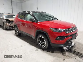 2023 Jeep Compass (RED) Edition z VIN 3C4NJDCN0PT514252, wystawiony jako IAAI lot #41575768 z przebiegiem 25 156 mil mil oraz . Historia ofert i sprzedaży dostępna na DreamBid. Obrazek 1.