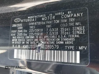 2021 Hyundai Tucson Ultimate with VIN KM8J33ALXMU289579, listed as a IAAI auction lot 42027719 with 95,989 mi miles and . Bid and sale history available at DreamBid. Image 9.