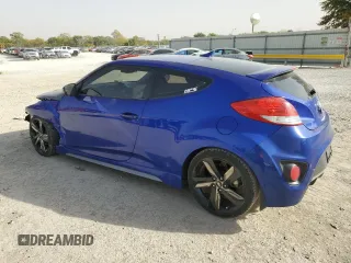 2014 Hyundai Veloster Turbo with VIN KMHTC6AE8EU201724, listed as a Copart auction lot 77487444 with 163,334 mi miles and Salvage Title. Bid and sale history available at carsss.com. Image 2.