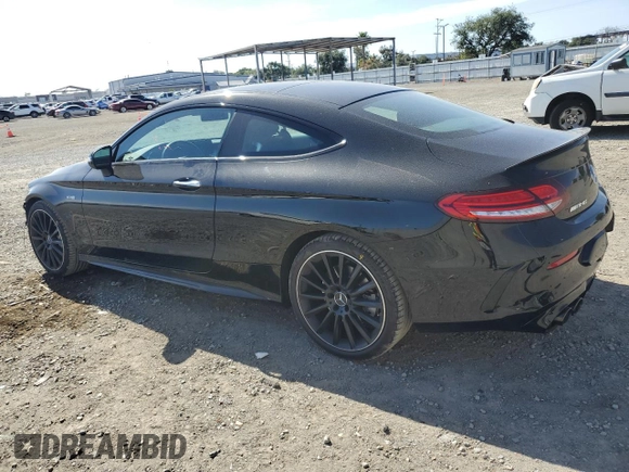 2023 Mercedes-Benz C 43 AMG with VIN W1KWJ6EB8PG119569, listed as a Copart auction lot 57043995 with 14,601 mi miles and Salvage title. Bid and sale history available at DreamBid. Image 2.