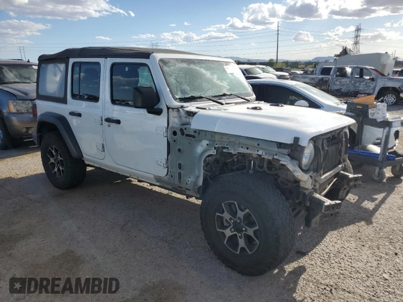 2018 Jeep Wrangler Unlimited Sport with VIN 1C4HJXDN0JW298109, listed as a Copart auction lot 52991795 with 94,445 mi miles and Salvage title. Bid and sale history available at DreamBid. Image 4.