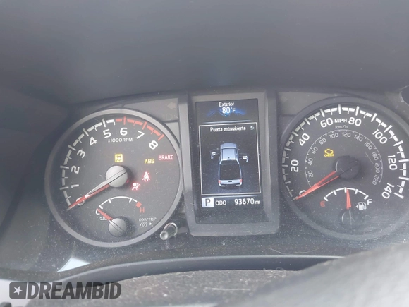 2022 Toyota Tacoma SR with VIN 3TYAX5GN1NT039848, listed as a IAAI auction lot 41210811 with 93,670 mi miles and . Bid and sale history available at DreamBid. Image 7.