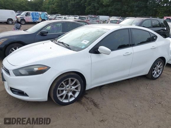 2013 Dodge Dart SXT with VIN 1C3CDFBA4DD344847, listed as a IAAI auction lot 40438365 with 277,148 mi miles. Bid and sale history available at carsss.com. Image 2.