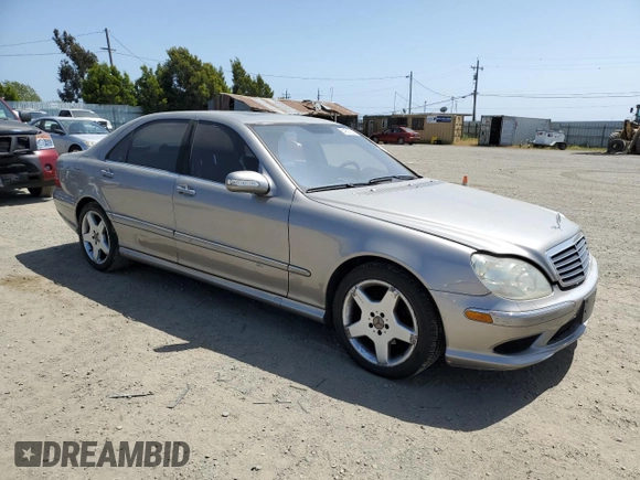 2005 Mercedes-Benz S-Class 5.0L with VIN WDBNG75J15A444130, listed as a Copart auction lot 54367505 with 168,855 mi miles and Clean Title. Bid and sale history available at carsss.com. Image 4.