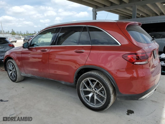 2020 Mercedes-Benz GLC with VIN W1N0G8DB4LF813289, listed as a Copart auction lot 53492595 with 46,538 mi miles and Salvage Title. Bid and sale history available at carsss.com. Image 2.