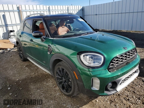 2022 MINI Countryman Cooper S with VIN WMZ83BR02N3N66904, listed as a Copart auction lot 76596324 with 22,096 mi miles and Salvage title. Bid and sale history available at DreamBid. Image 4.