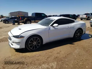 2021 Ford Mustang EcoBoost with VIN 1FA6P8TH0M5140666, listed as a Copart auction lot 48544055 with 30,823 mi miles and Salvage Title. Bid and sale history available at carsss.com. Image 1.