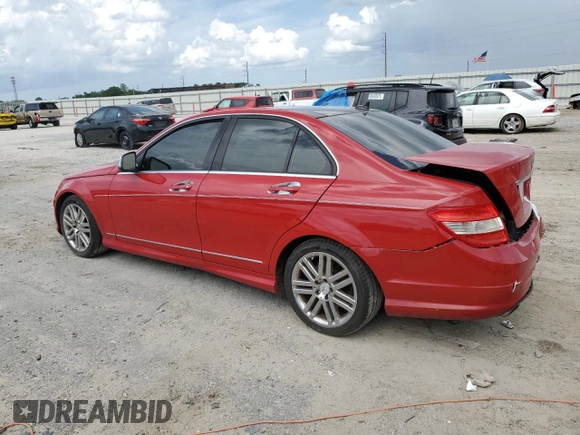 2009 Mercedes-Benz C 300 Sport with VIN WDDGF81X39F225004, listed as a Copart auction lot 60512695 with 116,907 mi miles and Salvage title. Bid and sale history available at DreamBid. Image 2.