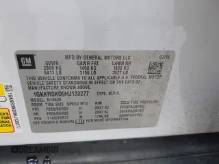 2017 GMC Acadia Limited z VIN 1GKKRSKD9HJ133277, wystawiony jako IAAI lot #37560373 z przebiegiem 94 282 mil mil oraz . Historia ofert i sprzedaży dostępna na DreamBid. Obrazek 9.