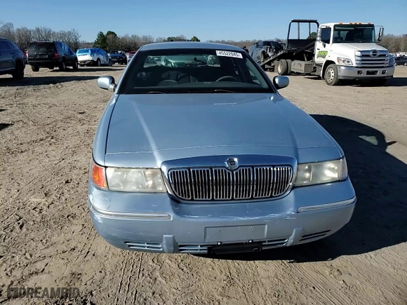2001 Mercury Grand Marquis GS with VIN 2MEFM74W51X684843, listed as a Copart auction lot 45522045 with 168,312 mi miles and Clean Title. Bid and sale history available at carsss.com. Image 10.