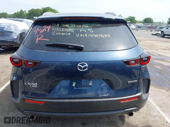2025 Mazda CX-50 S Preferred with VIN 7MMVABBM1SN346708, listed as a IAAI auction lot 42174230 with 5,650 mi miles and . Bid and sale history available at carsss.com. Image 16.