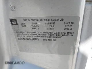 2008 Buick LaCrosse CXL with VIN 2G4WD582X81318883, listed as a IAAI auction lot 41936061 with 189,095 mi miles. Bid and sale history available at carsss.com. Image 9.