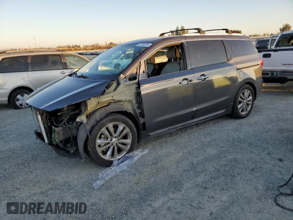 2018 Kia Sedona SX-L with VIN KNDME5C17J6389707, listed as a Copart auction lot 42446375 with 78,325 mi miles and Salvage Title. Bid and sale history available at carsss.com. Image 1.