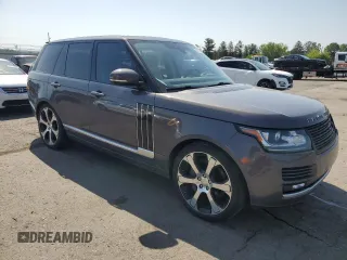 2017 Land Rover Range Rover with VIN SALGS2FE3HA359431, listed as a Copart auction lot 61728395 with 75,210 mi miles and Salvage title. Bid and sale history available at DreamBid. Image 4.