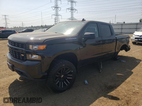 2021 Chevrolet Silverado 1500 Custom with VIN 3GCPYBEH9MG130670, listed as a Copart auction lot 68754854 with 63,770 mi miles and Salvage Title. Bid and sale history available at DreamBid. Image 1.