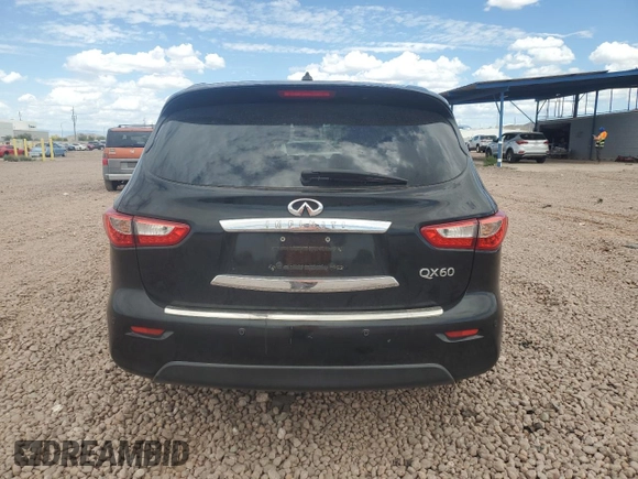 2014 Infiniti QX60 with VIN 5N1AL0MN8EC514830, listed as a Copart auction lot 53358405 with 201,527 mi miles and Salvage title. Bid and sale history available at DreamBid. Image 6.