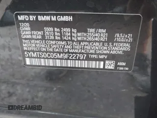 2021 BMW X3 M с VIN 5YMTS0C05M9F22797, выставлен на аукционе IAAI как лот 42665624 с пробегом 44 878 миль миль и . История ставок и продаж доступна на DreamBid. Изображение 9.