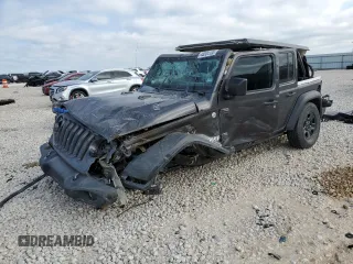 2020 Jeep Wrangler Unlimited Sport Altitude with VIN 1C4HJXDG6LW234273, listed as a Copart auction lot 48584185 with 74,936 mi miles and Salvage title. Bid and sale history available at DreamBid. Image 1.