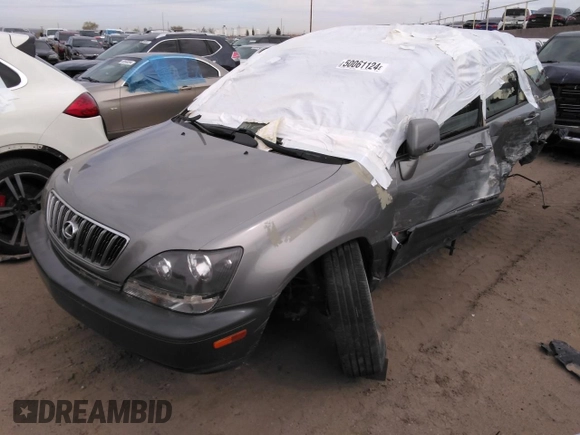2001 Lexus RX 300 with VIN JTJHF10U610176298, listed as a Copart auction lot 50061124 with 0 mi miles and Salvage Title. Bid and sale history available at carsss.com. Image 1.