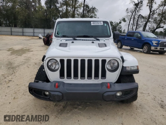 2022 Jeep Wrangler Unlimited Rubicon with VIN 1C4HJXFNXNW133624, listed as a Copart auction lot 48222615 with 51,849 mi miles and Salvage title. Bid and sale history available at DreamBid. Image 5.