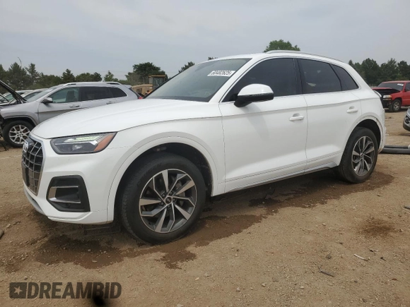 2021 Audi Q5 Premium Plus с VIN WA1BAAFY5M2071840, выставлен на аукционе Copart как лот 60482625 с пробегом 24 399 миль миль и Списание • Salvage title. История ставок и продаж доступна на DreamBid. Изображение 1.