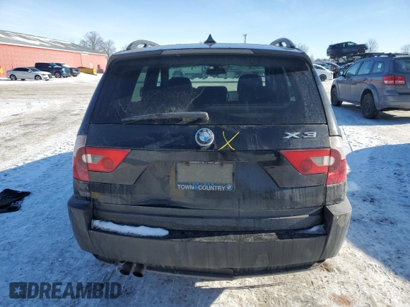 2005 BMW X3 2.5i with VIN WBXPA73455WC47088, listed as a Copart auction lot 42488935 with 219,499 mi miles and Clean Title. Bid and sale history available at carsss.com. Image 6.