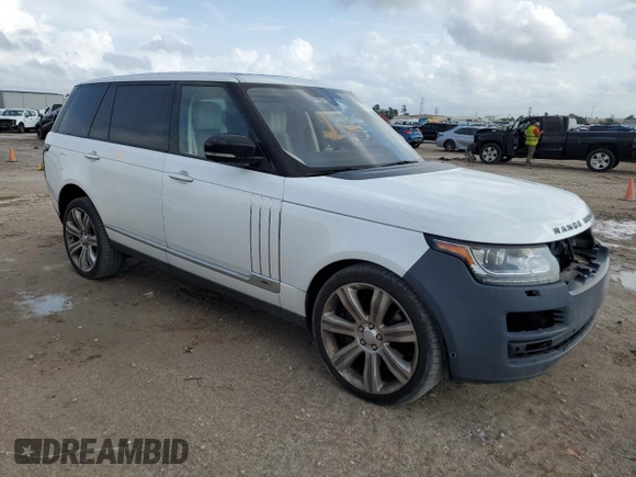 2016 Land Rover Range Rover with VIN SALGW3EF7GA296739, listed as a Copart auction lot 77678794 with 58,193 mi miles and Salvage title. Bid and sale history available at DreamBid. Image 4.