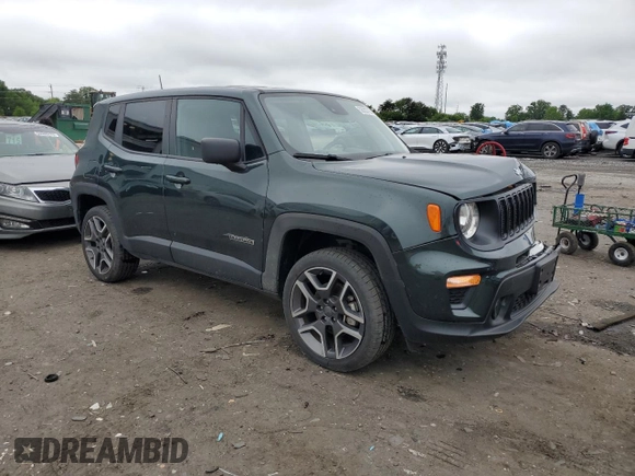 2021 Jeep Renegade Sport с VIN ZACNJDAB7MPM95563, выставлен на аукционе Copart как лот 56203725 с пробегом 34 716 миль миль и Списание • Salvage title. История ставок и продаж доступна на DreamBid. Изображение 4.