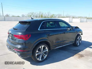 2021 Audi Q3 S line Premium Plus with VIN WA1EECF3XM1133790, listed as a IAAI auction lot 41870016 with 43,794 mi miles and . Bid and sale history available at DreamBid. Image 4.