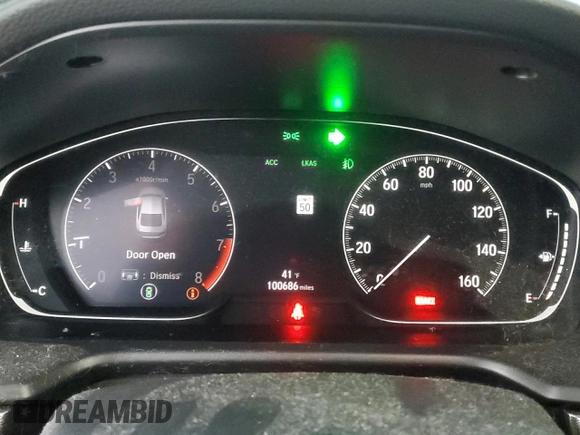 2019 Honda Accord Sport with VIN 1HGCV2E30KA028778, listed as a Copart auction lot 85807974 with 100,686 mi miles and Salvage title. Bid and sale history available at DreamBid. Image 9.