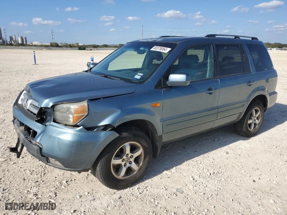 2007 Honda Pilot EX-L with VIN 5FNYF18577B023634, listed as a Copart auction lot 80378064 with 201,619 mi miles and Salvage Title. Bid and sale history available at carsss.com. Image 1.