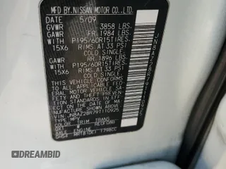 2009 Nissan Cube S z VIN JN8AZ28R79T110925, wystawiony jako Copart lot #84203024 z przebiegiem 276 255 mil mil oraz Szkoda całkowita • Salvage title. Historia ofert i sprzedaży dostępna na DreamBid. Obrazek 15.
