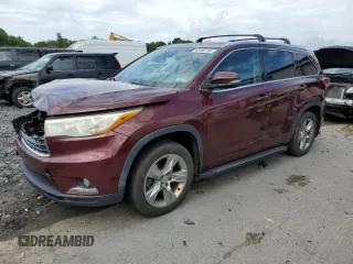 2015 Toyota Highlander Limited с VIN 5TDDKRFH2FS213597, выставлен на аукционе Copart как лот 63496165 с пробегом 166 693 миль миль и Списание • Salvage title. История ставок и продаж доступна на DreamBid. Изображение 1.