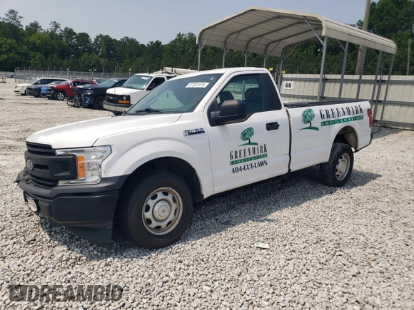 2019 Ford F-150 XL with VIN 1FTMF1CB9KKE43869, listed as a Copart auction lot 57331515 with 164,061 mi miles and Salvage title. Bid and sale history available at DreamBid. Image 1.
